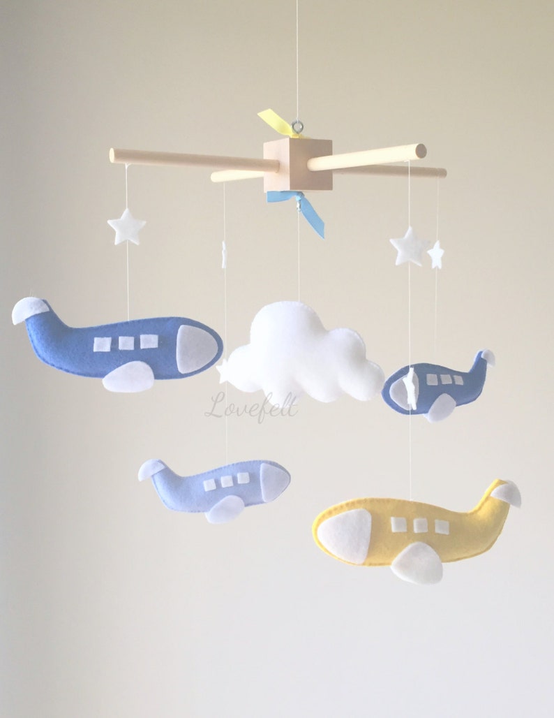 Baby Mobile Airplane Mobile Nursery Mobile Etsy
