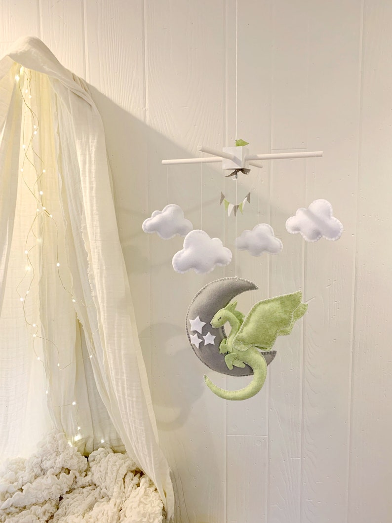 Dragon mobile baby mobile dragon dragon nursery fairytale nursery nursery decor dragon baby decor image 1