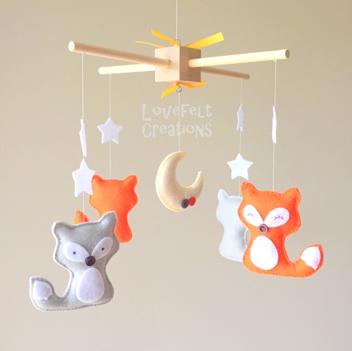 Baby mobile Fox Mobile forest Mobile woodland animals Etsy