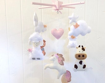 Animals Baby mobile - Baby Crib Mobile - baby mobile unicorn - Unicorn mobile