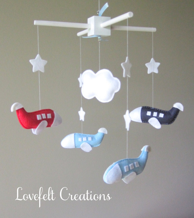 Baby Mobile Airplane Mobile Nursery Mobile Etsy