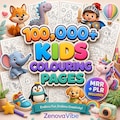 100,000+ Coloring Pages Bundle, PLR MRR Rights | 500+ Coloring Books Pdf Png Svg | Kids & Adults Gift product logo