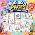 500,000+ Kids Educational Bundle PLR MRR | Printable Worksheets, Coloring Pages, Homeschool Learning Games product logo