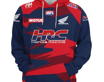 Honda Racing HRC hoodie/custom/vintage motorshirt voor mannen/motorrijder cadeau voor papa/retro chopper graphic T-shirt/cadeau voor motorliefhebber