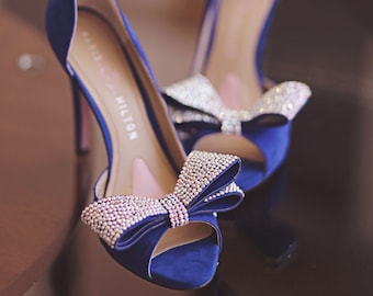 Blue wedding shoes, Blue high heels, bridals shoes, something blue, Crystal heels, Bridal shoes