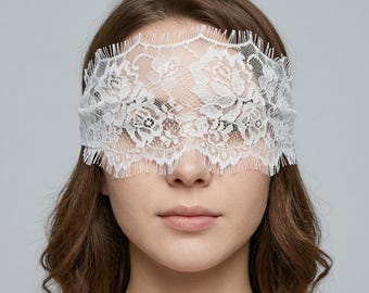 Delicate Lace Eye Mask: Bridal, Bachelorette, Romantic Sleep Accessory