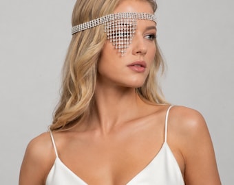 Strass Gesichtskette Maskenhalter | Quaste Kopfschmuck Kristall Fransen Schmuck | Boho Festival Abschlussball Zubehör | Sonnenbrillen Brillenkette