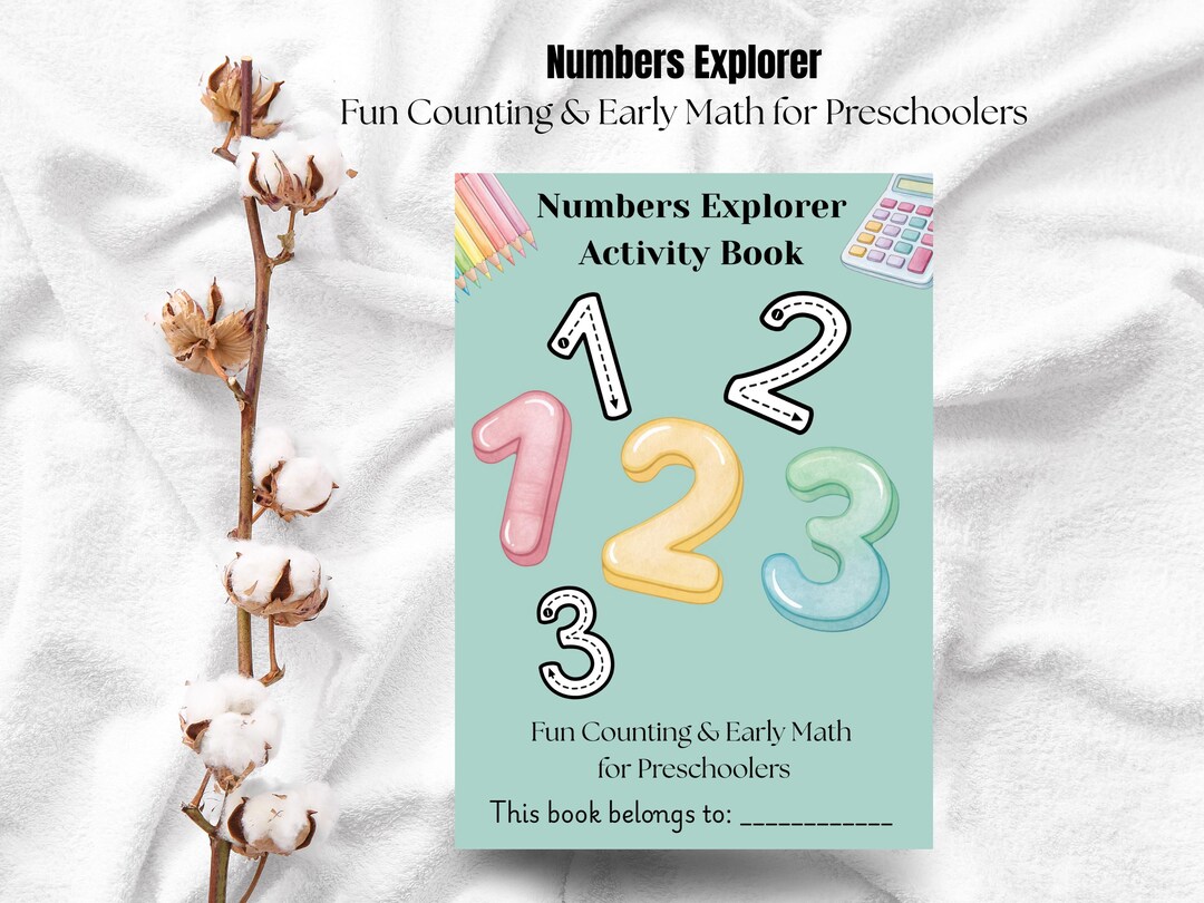 Numbers Activity Book for Kids Printable PDF | Preschool Counting ...