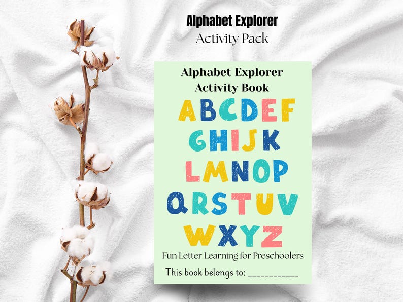 Alphabet Activity Book for Kids Printable PDF | Preschool Letter ...