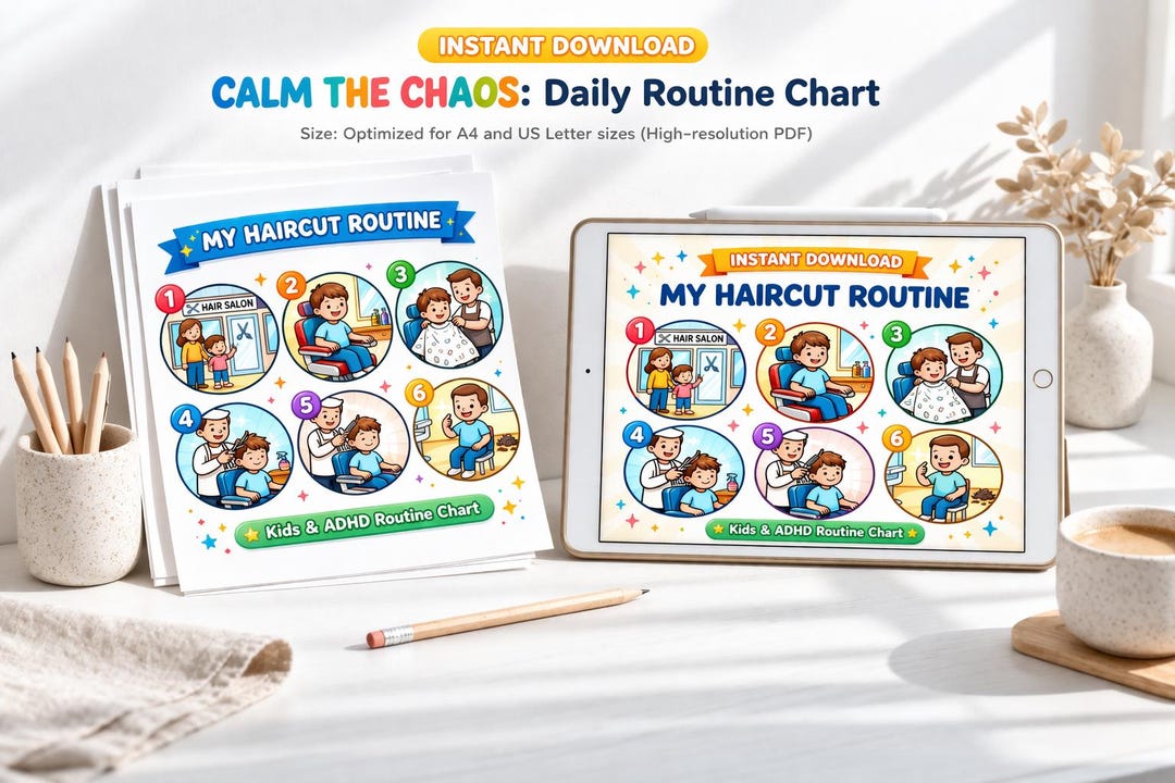 Visual Schedule Coloring Pages | Printable Routine Chart PDF | Daily ...