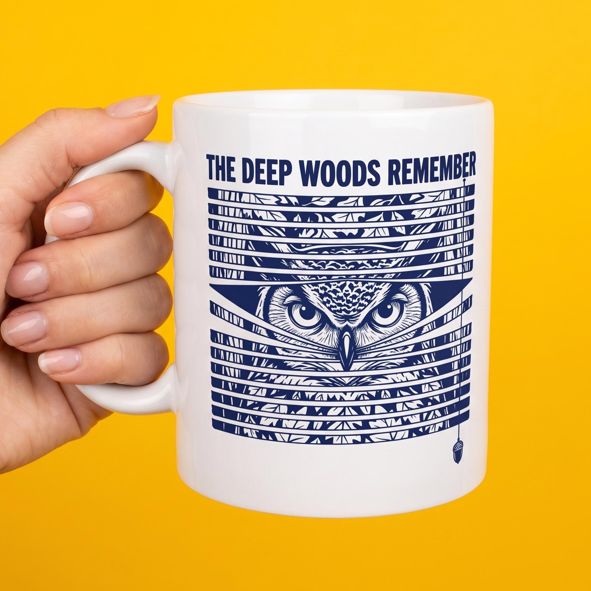 Owl Mug, Birdwatcher Gift, Forest Lover Gift, Woodland Coffee Cup, Nature Lover Mug, Dark Academia C