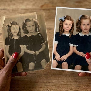 Photo Restoration Service | Torn, Faded, B&W Photo Repair (Digital)