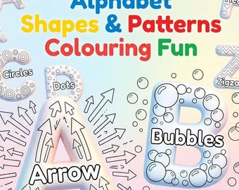 Alphabet & Patterns Colouring Fun - Etsy