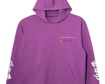 Chrome Hearts x Matty Boy Purple Hoodie | 'I Want More Not Less' Graffiti Pullover