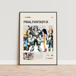 Final Fantasy IX Poster, Video Game Poster, Minimalist Game Print, Gaming Room Poster, Gamer Gift, Gaming Print Poster, Gaming Wall Art