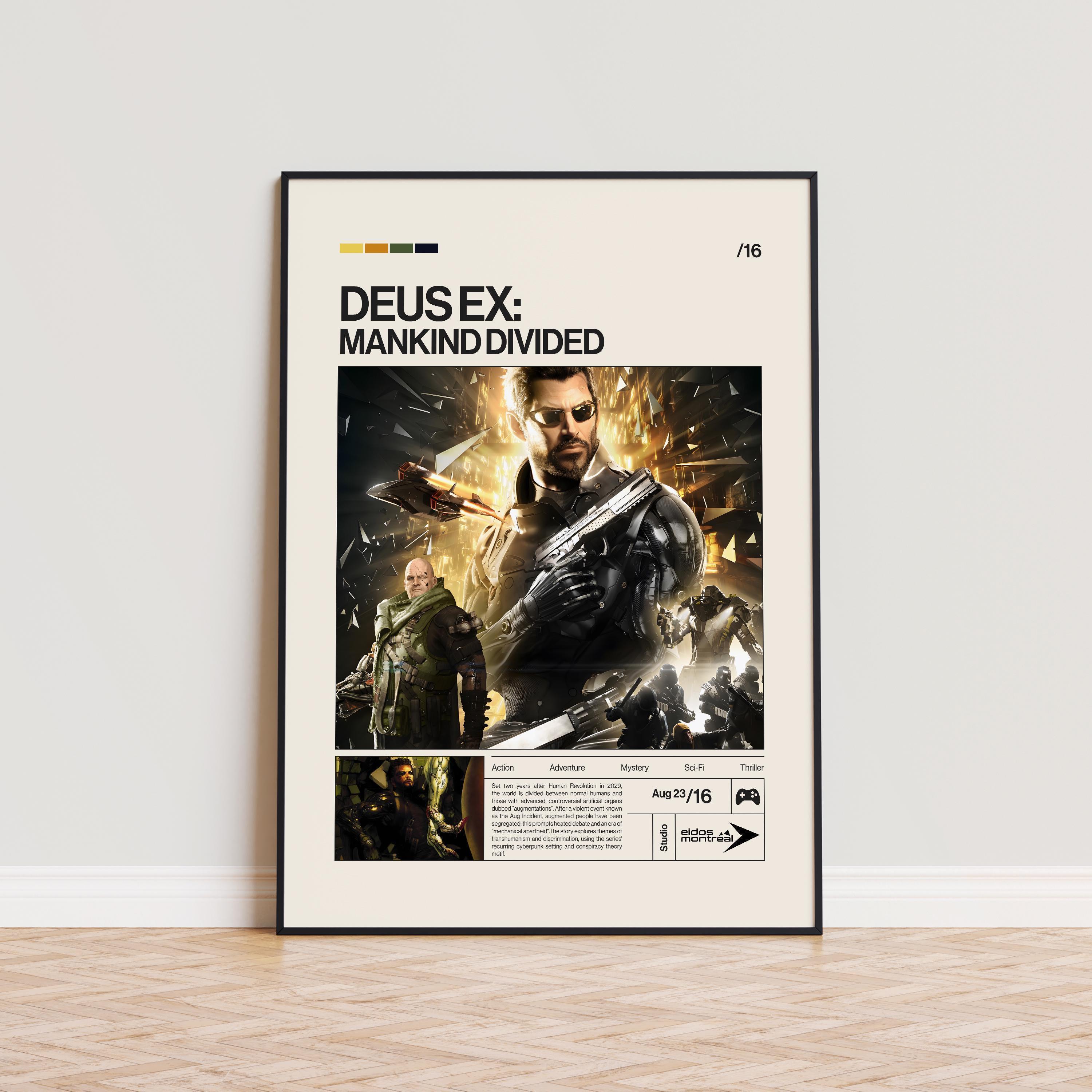 Deus Ex Poster de couverture de jeu « Human Revolution », 3 toiles pour décoration de