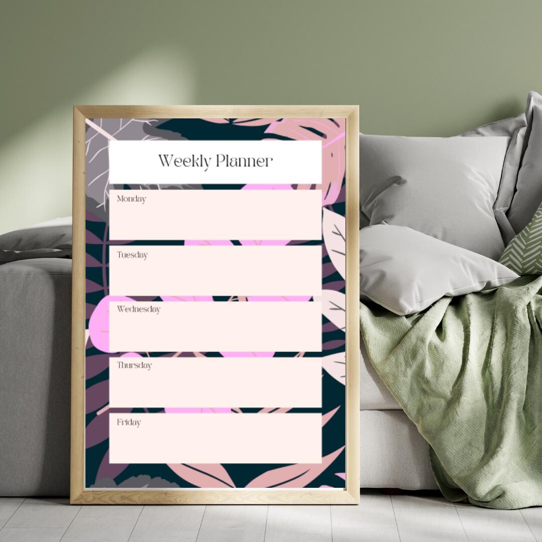 Floral Weekly Planner Printable | Minimal Weekly Planner | Weekly ...