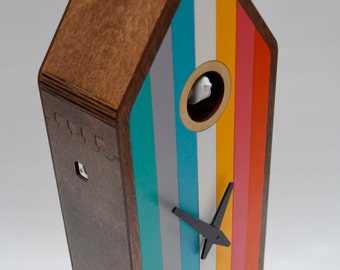 Color-House in Walnut Modern Cuckoo clock