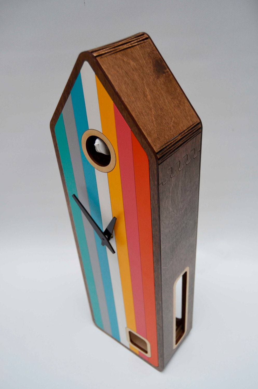 Colorhouse in Walnut Modern Cuckoo Clock Etsy