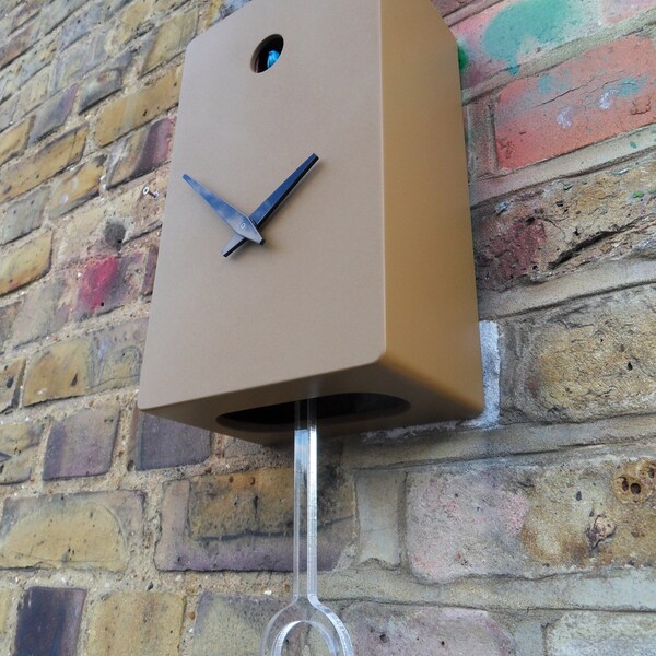 Brown Quartz Cuckoo Clock with pendulum