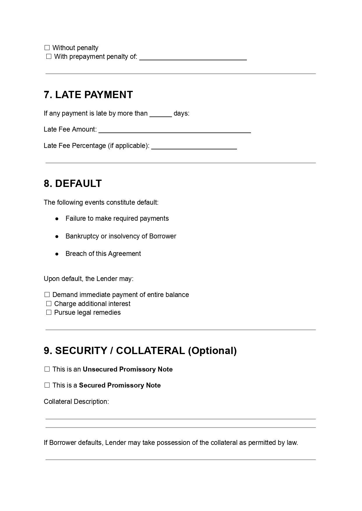 Promissory Note Template | Loan Agreement, IOU Contract (digital ...