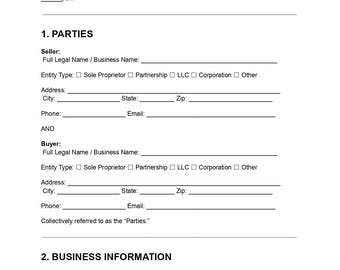Modelo de contrato de compraventa de activos / Contrato de activos empresariales (DOC/PDF)