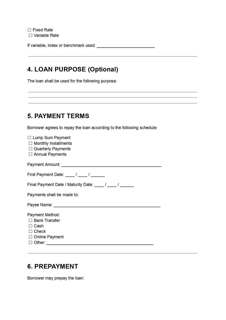 Promissory Note Template | Loan Agreement, IOU Contract (digital ...