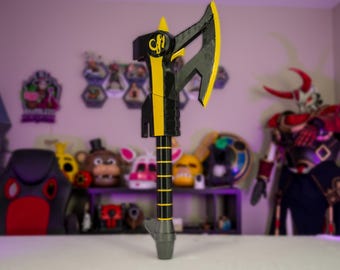 Black & Gold Hero Power Axt - 3D Gedruckt Cosplay Prop