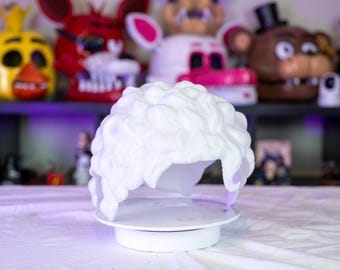 Ivory Fantasy Toupet Helm – 3D gedruckte Cosplay Perücke Prop – Erwachsene Größe 25 Zoll tragbares Kostüm-Accessoire – DIY Painting Project