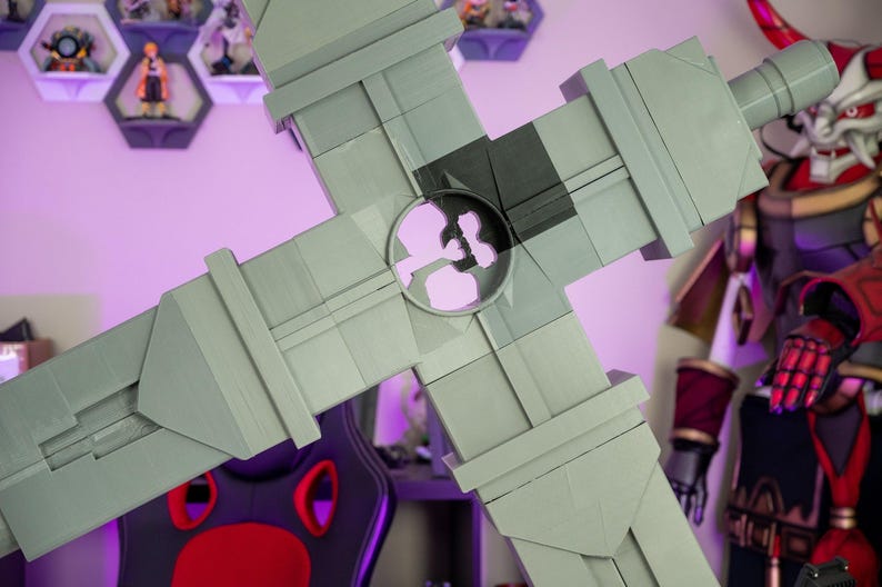 Giant 3D Printed Cross Prop Large Anime-inspired Cosplay Display Piece ...