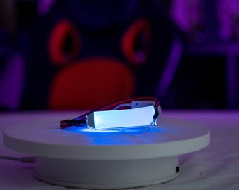 Cosplay und Anime Halloween DIY LED Lichtaugen für Helme Waffen und Requisiten Active Glacial Blau und Weiß