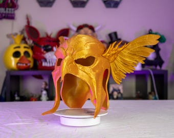 Winged Warrior Hawk Man Helmet – 3D Printed Cosplay Armor – 25in DIY Fantasy Headpiece – Wearable Costume Prop