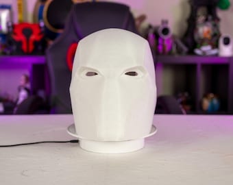 3D Printed Cosplay Helmet – Red Mask Hero Costume, Wearable Fantasy Armor Prop