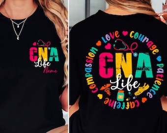 CNA Life SVG PNG, Custom Certified Nurse Assistant Svg, Colorful Stethoscope Cna Png, Nurse Quote Png, Nurse Life Png Sublimation Design