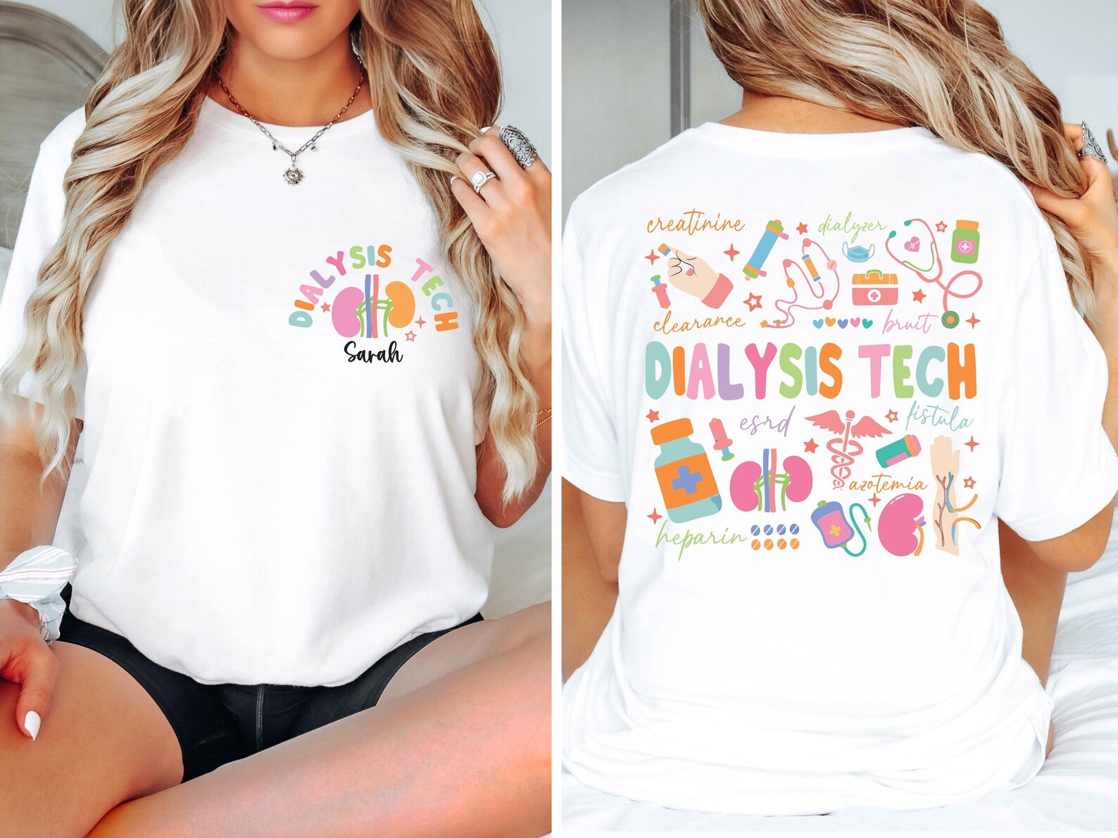 Dialysis Tech Svg Png, Personalized Dialysis Nurse Shirt Design, Custom ...