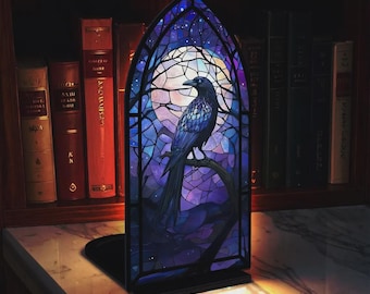 Fantasy Book Nook With Candle, Bird Book Nook Insert, Glowing Library Insert Decor, Fantasy Book Lover & Reader Gift, Bookshelf Decor
