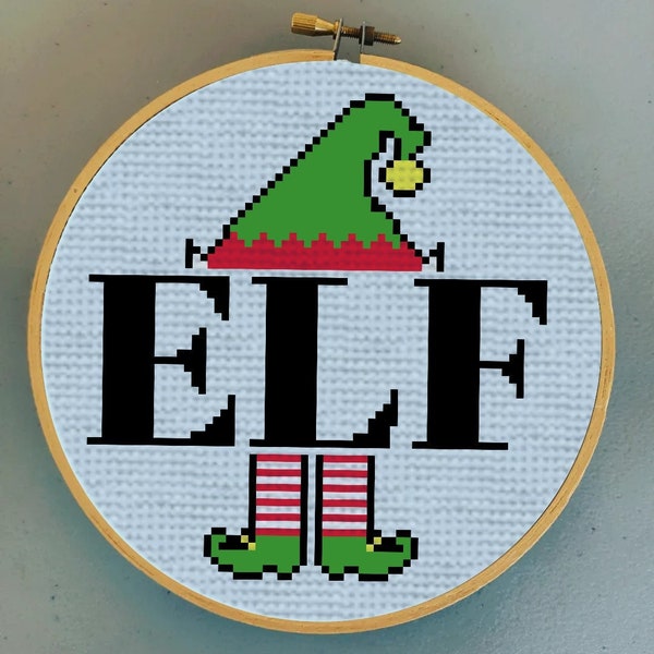 Christmas Cross Stitch Pattern- Elf