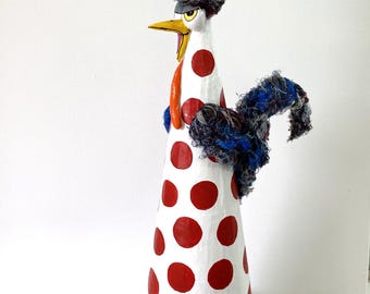 Paper Crest, the rooster!