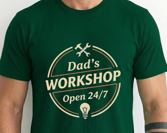 Dad's Workshop Shirt Funny Handyman Tee Father's Day Gift for Dad Grandpa.