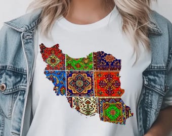Free Iran T-Shirt Persian Liberty Map Tee Woman Life Freedom Shirt Solidarity Gift For Iranians Persian Heritage Freedom Art