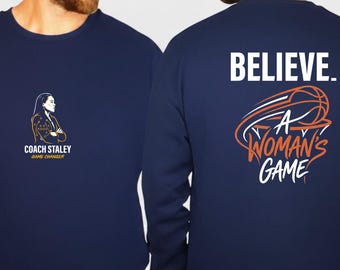 Believe A Womans Game Shirt, Coach Staley Game Changer Tee, Womens Basketball Coach Gift, Dawn Staley Fan Shirt, Female Athlete Top