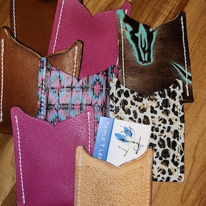 Leather  Business/Credit Card Holder Print and Solid
