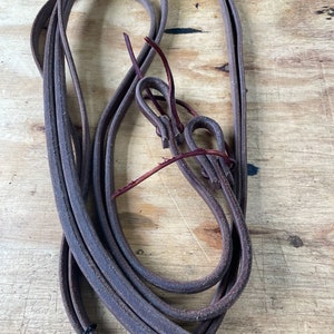 Split Reins weighted 5/8&quot; x 7.5 or 8ft  beautifully finished, edged, oiled to perfection, super soft and strong. FREE SHIPPING