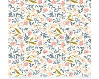 Riley Blake Petals & Hazel -Main Off White SOLD in HALF yard increments C18220-OFFWHITE
