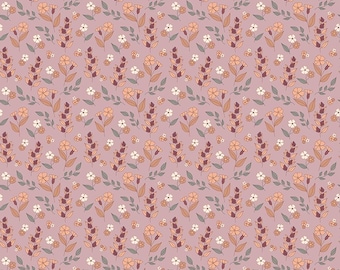 Riley Blake, Evening On The Prairie Floral Mauve yardage, SOLD in HALF yard increments C16746- Mauve