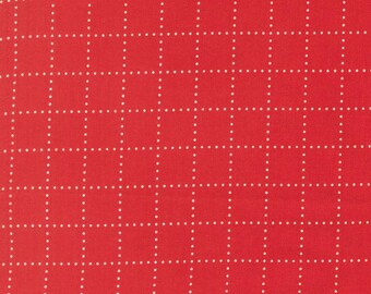 Moda Bloomsberry yardage, SOLD in HALF yard increments-Red 55354 18