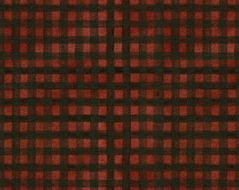 Riley Blake Northern Christmas By Teresa Kogut Buffalo Check Red yardage, SOLD in HALF yard increments # C17835-RED