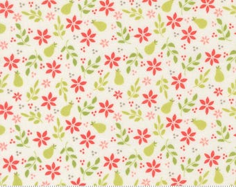 Moda Poinsettia and Pear - Cloud yardage, SOLD in HALF yard increments #37711 11