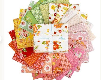 Riley Blakes Peach Cobbler Fat Quarter Bundle By Lily Ashbury