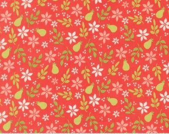 Moda Poinsettia and Pear - Geranium yardage, SOLD in HALF yard increments #37711 16